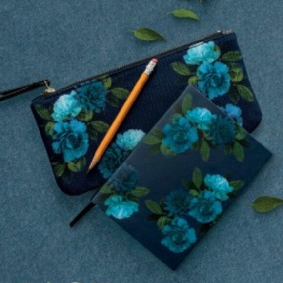J. Jill Gift Set: Floral Cosmetic Zipper Pouch and Matching Journal - Picture 1 of 9